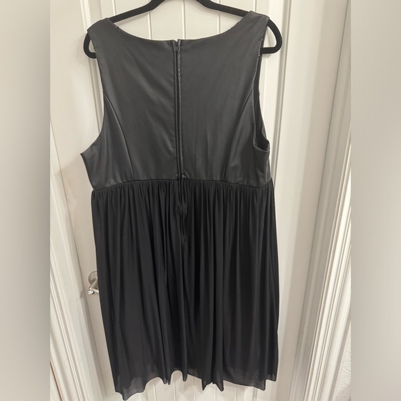 Torrid Plus Size 18 Black Faux Leather Sleeveless Dress - Picture 7 of 7